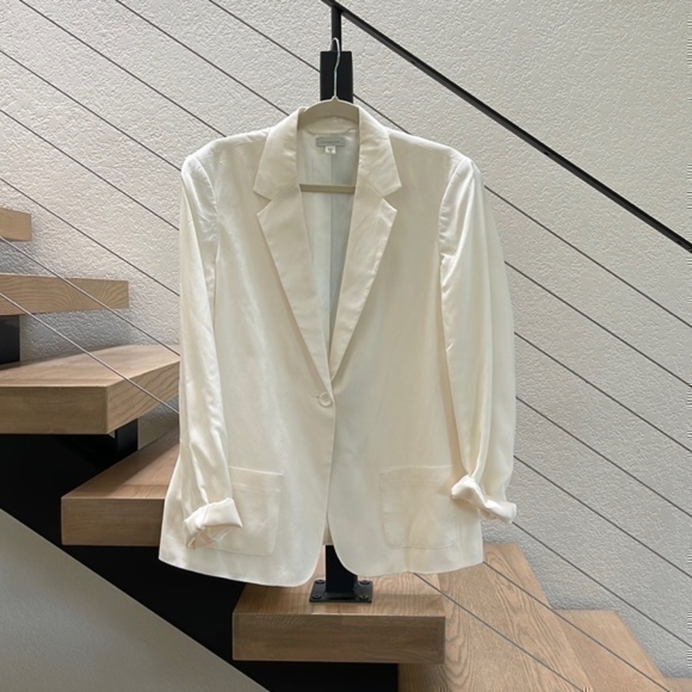 Garnet Hill | 100% silk blazer